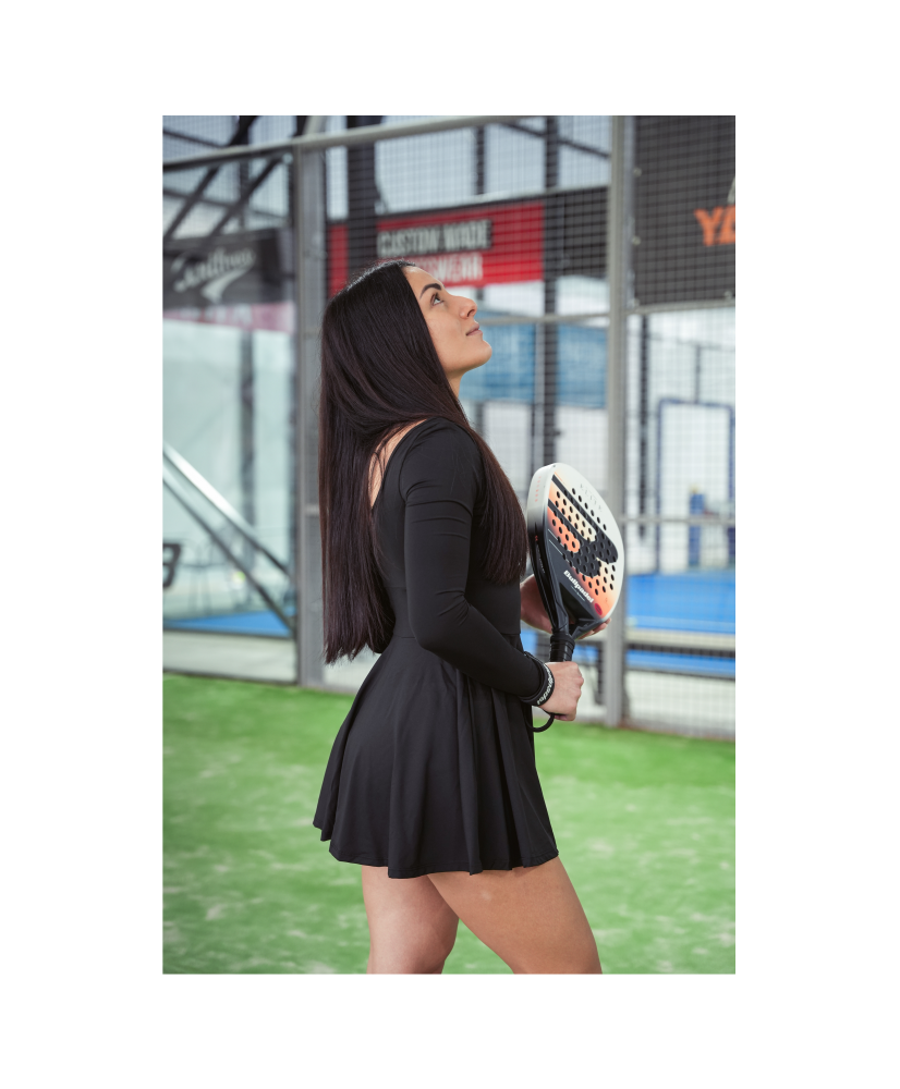 Wema Black Long - Sleeved Dress
